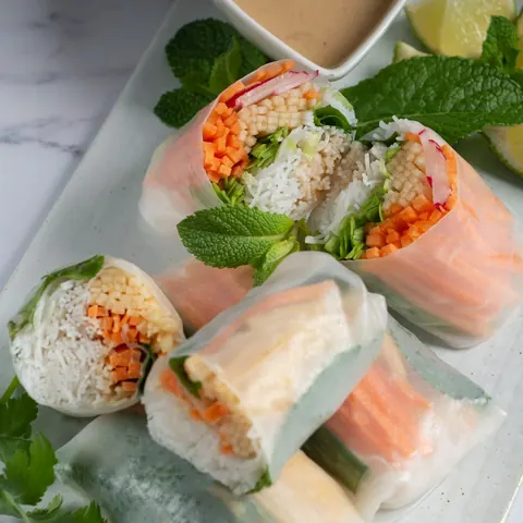 Spring rolls saumon avocat